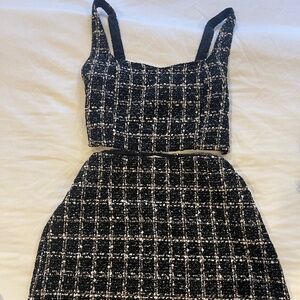 Tweed Abercrombie Skirt and Blouse set